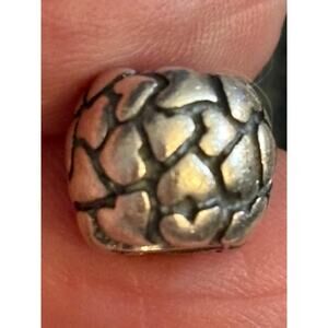 Pandora ALE 925 Sterling Silver Charm with hearts